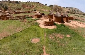 Filming with drone in Nuba mountains, Sudan